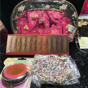4PC Beauty Bag with Makeup Bag & Accessories